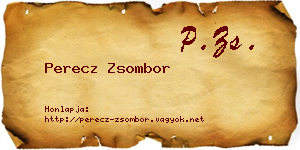 Perecz Zsombor névjegykártya