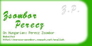 zsombor perecz business card